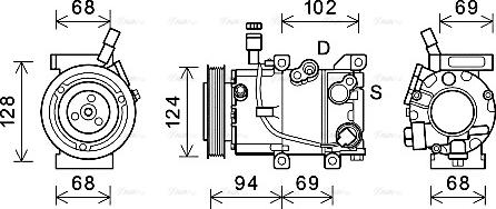 Ava Quality Cooling HYK442 - Компрессор кондиционера autosila-amz.com