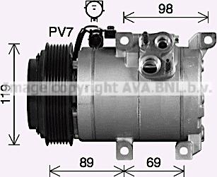 Ava Quality Cooling HYK592 - Компрессор кондиционера autosila-amz.com