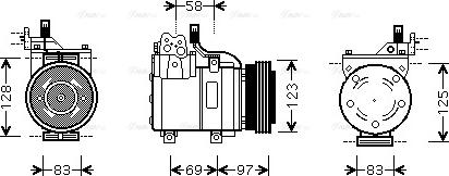 Ava Quality Cooling HY K198 - Компрессор кондиционера autosila-amz.com