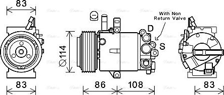 Ava Quality Cooling HYK395 - Компрессор кондиционера autosila-amz.com