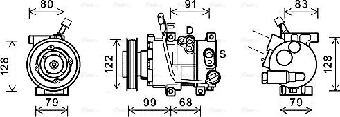 Ava Quality Cooling HYK297 - Компрессор кондиционера autosila-amz.com