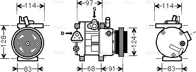 Ava Quality Cooling HYK256 - Компрессор кондиционера autosila-amz.com