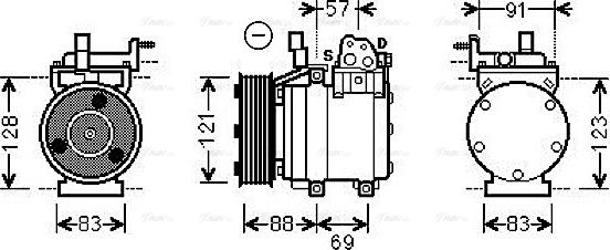 Ava Quality Cooling HYK258 - Компрессор кондиционера autosila-amz.com