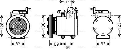 Ava Quality Cooling HYK260 - Компрессор кондиционера autosila-amz.com