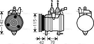 Ava Quality Cooling HY K201 - Компрессор кондиционера autosila-amz.com