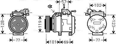 Ava Quality Cooling HY K222 - Компрессор кондиционера autosila-amz.com