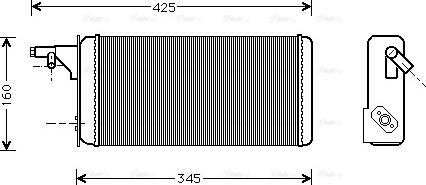 Ava Quality Cooling IVA6019 - Теплообменник, отопление салона autosila-amz.com