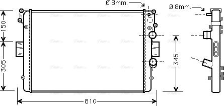 Ava Quality Cooling IVA2049 - Радиатор, охлаждение двигателя autosila-amz.com