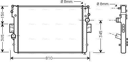 Ava Quality Cooling IVA2056 - Радиатор, охлаждение двигателя autosila-amz.com