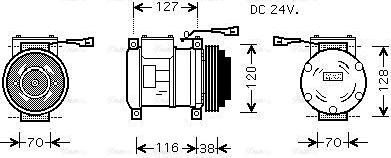 Ava Quality Cooling IVAK073 - Компрессор кондиционера autosila-amz.com