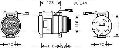 Ava Quality Cooling IVAK072 - Компрессор кондиционера autosila-amz.com