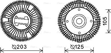 Ava Quality Cooling IVC117 - Сцепление, вентилятор радиатора autosila-amz.com