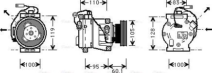 Ava Quality Cooling IV K064 - Компрессор кондиционера autosila-amz.com