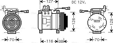 Ava Quality Cooling IV K075 - Компрессор кондиционера autosila-amz.com