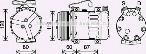 Ava Quality Cooling JBK004 - Компрессор кондиционера autosila-amz.com