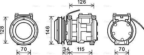 Ava Quality Cooling JDAK015 - Компрессор кондиционера autosila-amz.com