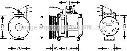 Ava Quality Cooling JDK001 - Компрессор кондиционера autosila-amz.com