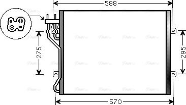 Ava Quality Cooling JE 5035 - Конденсатор кондиционера autosila-amz.com