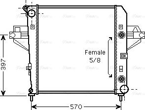 Ava Quality Cooling JE 2043 - Радиатор, охлаждение двигателя autosila-amz.com