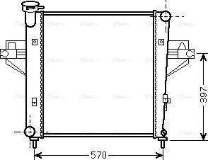 Ava Quality Cooling JE 2042 - Радиатор, охлаждение двигателя autosila-amz.com