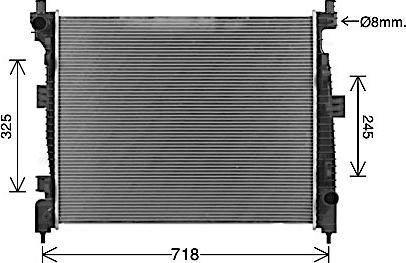 Ava Quality Cooling JE2088 - Радиатор, охлаждение двигателя autosila-amz.com