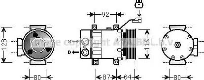 Ava Quality Cooling JE K047 - Компрессор кондиционера autosila-amz.com