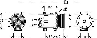 Ava Quality Cooling JEAK047 - Компрессор кондиционера autosila-amz.com