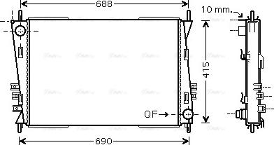 Ava Quality Cooling JRA2037 - Радиатор, охлаждение двигателя autosila-amz.com