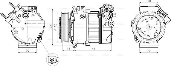 Ava Quality Cooling JRAK061 - Компрессор кондиционера autosila-amz.com