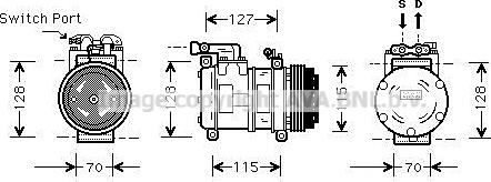 Ava Quality Cooling JRK058 - Компрессор кондиционера autosila-amz.com