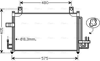 Ava Quality Cooling KA5068D - Радиатор кондиционера autosila-amz.com