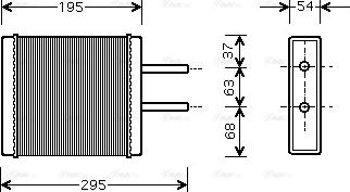 Ava Quality Cooling KA6047 - Теплообменник, отопление салона autosila-amz.com