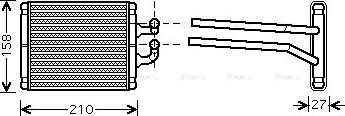 Ava Quality Cooling KA6067 - Теплообменник, отопление салона autosila-amz.com