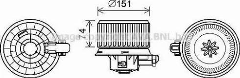 Ava Quality Cooling KA8257 - Электродвигатель, вентиляция салона autosila-amz.com