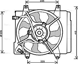 Ava Quality Cooling KA7519 - Вентилятор, охлаждение двигателя autosila-amz.com