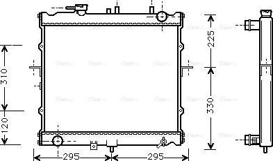 Ava Quality Cooling KAA2022 - Радиатор, охлаждение двигателя autosila-amz.com