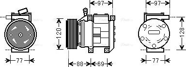 Ava Quality Cooling KAAK117 - Компрессор кондиционера autosila-amz.com