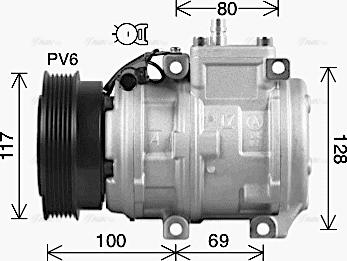 Ava Quality Cooling KAAK336 - Компрессор кондиционера autosila-amz.com