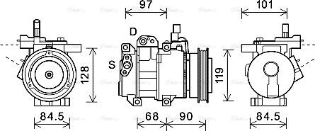 Ava Quality Cooling KAAK261 - Компрессор кондиционера autosila-amz.com