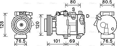 Ava Quality Cooling KAAK218 - Компрессор кондиционера autosila-amz.com