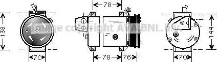 Ava Quality Cooling KAK108 - Компрессор кондиционера autosila-amz.com