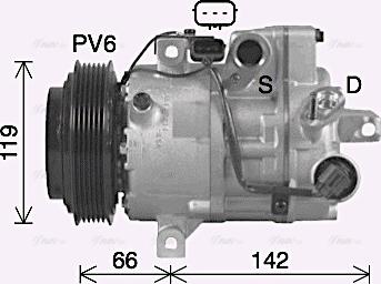 Ava Quality Cooling KAK314 - Компрессор кондиционера autosila-amz.com