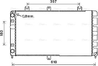 Ava Quality Cooling LA2022 - Радиатор, охлаждение двигателя autosila-amz.com