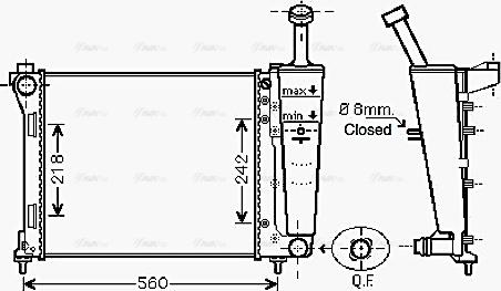 Ava Quality Cooling LC2099 - Радиатор, охлаждение двигателя autosila-amz.com