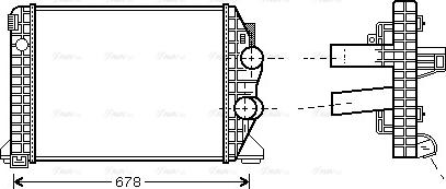 Ava Quality Cooling ME 4198 - Интеркулер, теплообменник турбины autosila-amz.com