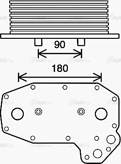 Ava Quality Cooling ME3291 - Масляный радиатор, двигательное масло autosila-amz.com