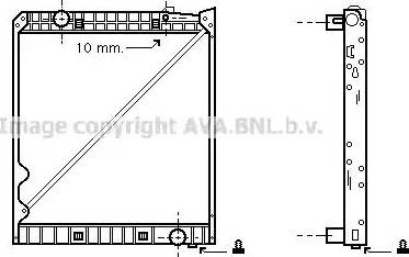 Ava Quality Cooling MEA2151 - Радиатор, охлаждение двигателя autosila-amz.com