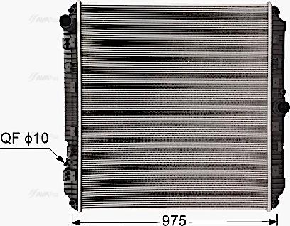 Ava Quality Cooling ME2339N - Радиатор, охлаждение двигателя autosila-amz.com