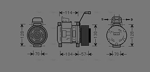 Ava Quality Cooling ME K190 - Компрессор кондиционера autosila-amz.com