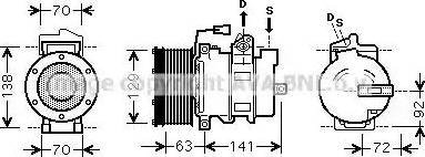 Ava Quality Cooling MEK249 - Компрессор кондиционера autosila-amz.com